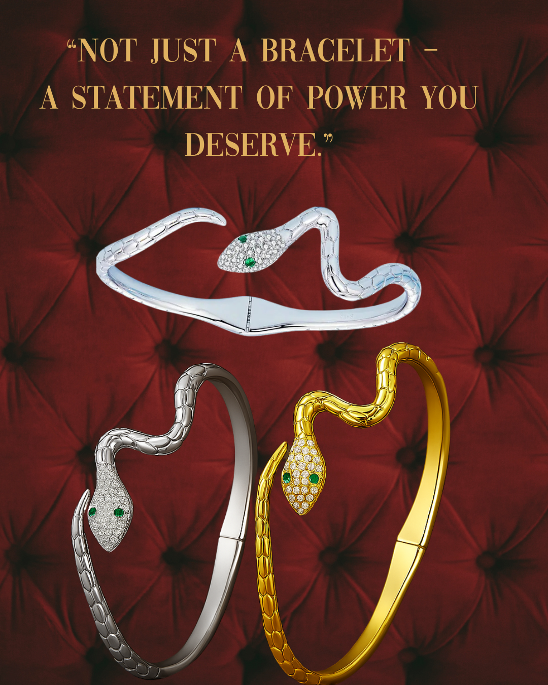 Silver Classical Snake Open Bangle – Elegance with a Bite of Mystery