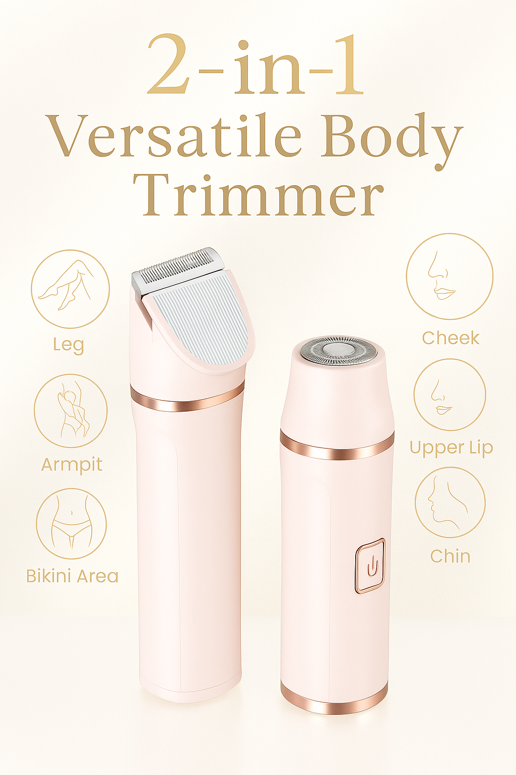 Elegant Dual-Head Shaver for Women