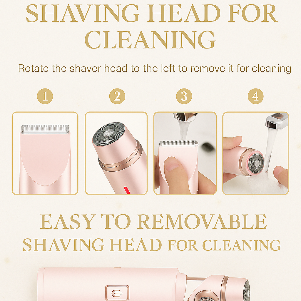 Elegant Dual-Head Shaver for Women