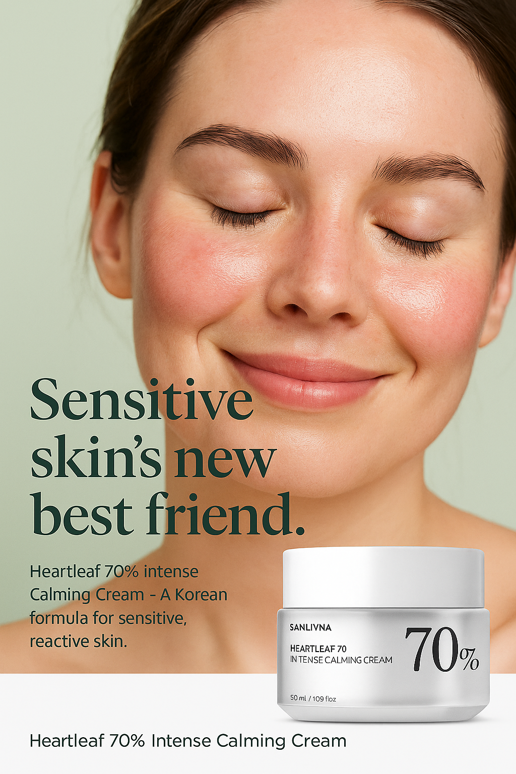 Heartleaf 70% Intense Calming Cream – Korean Relief for Reactive Skin