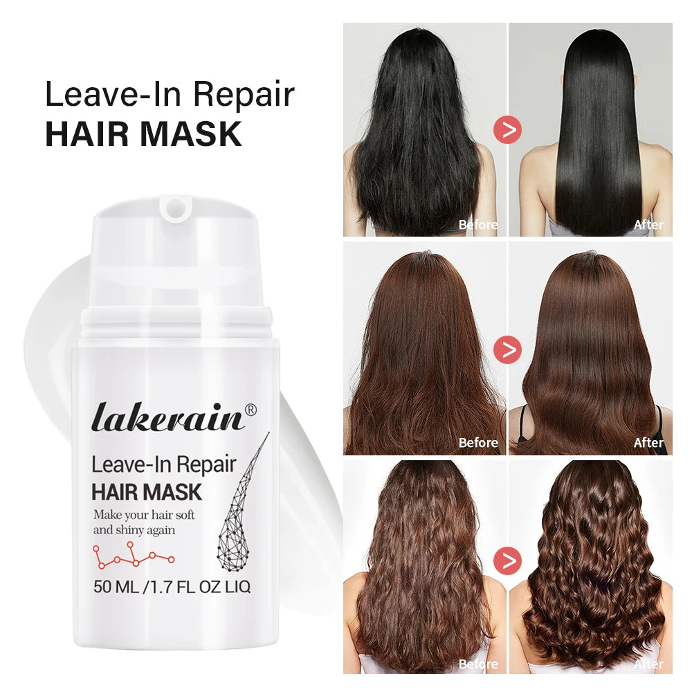 Leave-In Molecular Repair Hair Mask Damage Restore Soft Hair Deep Repair Keratin & Scalp Treatment Hair Care Condition