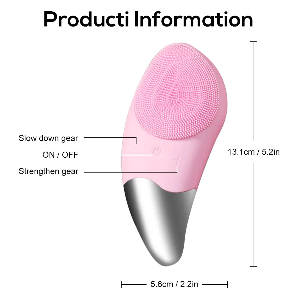 ✨ Silicone Bristle Facial Cleaning Brush – Deep Clean & Glow Effortlessly!