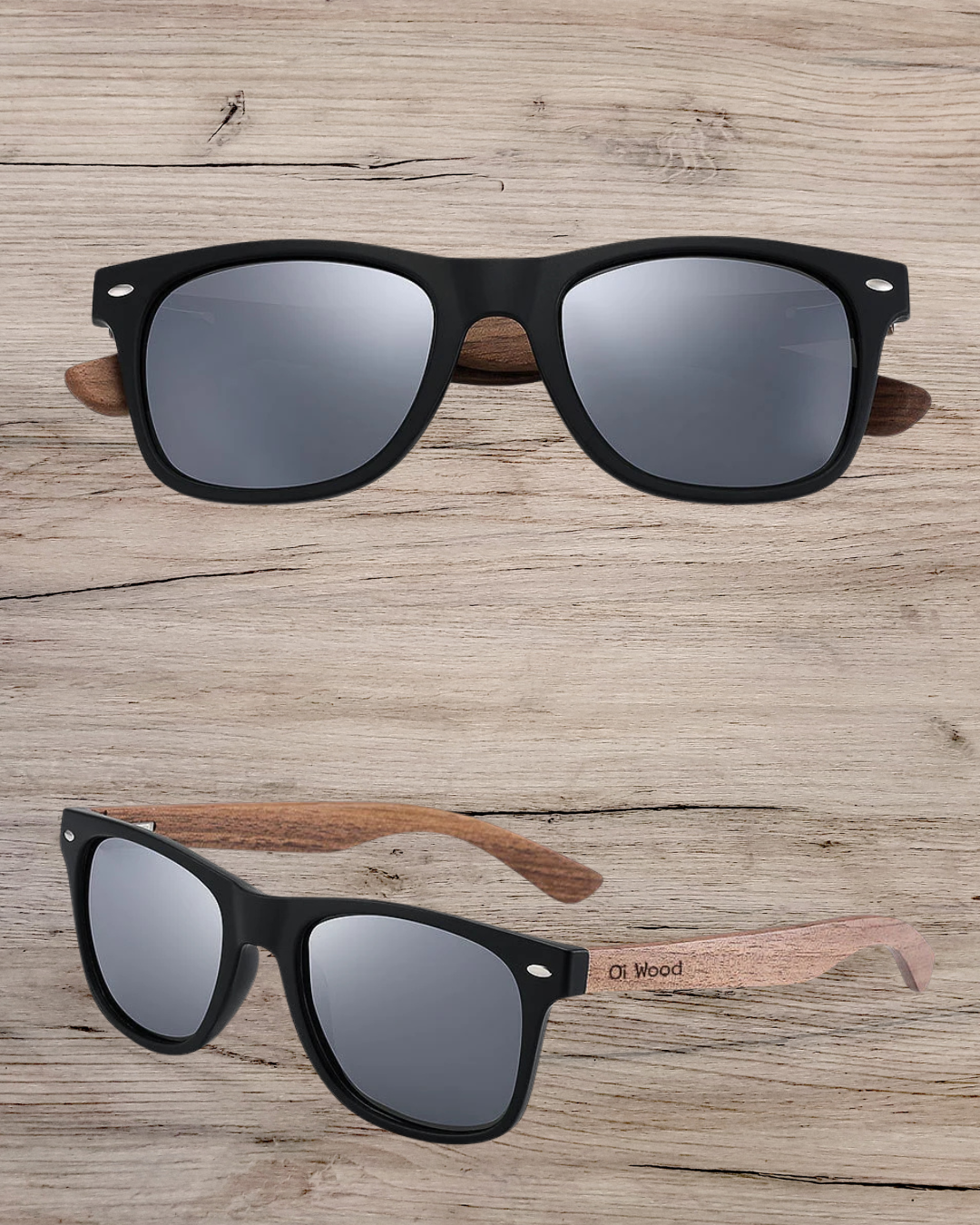 Oi Wood Classic Shades – Polarised Lenses, Timeless Style.