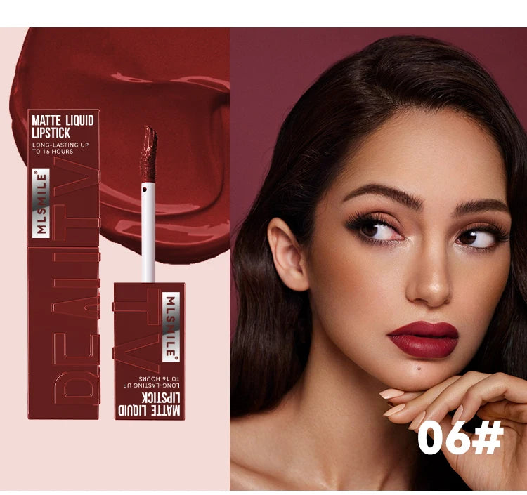 MLSMILE Velvet Matte Lipstick Set – 6 Colours, Long-Lasting & Transfer-Proof