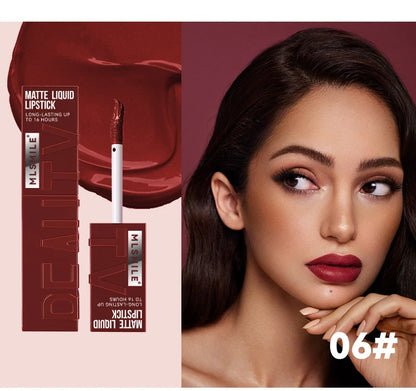 MLSMILE Velvet Matte Lipstick Set – 6 Colours, Long-Lasting & Transfer-Proof