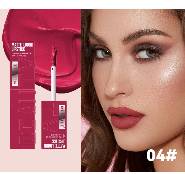 MLSMILE Velvet Matte Lipstick Set – 6 Colours, Long-Lasting & Transfer-Proof