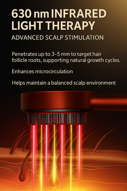 Red Light Hair Growth Comb with Scalp Massage