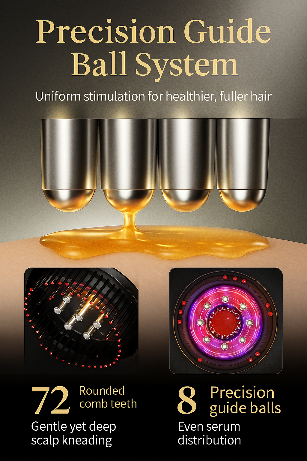 Red Light Hair Growth Comb with Scalp Massage