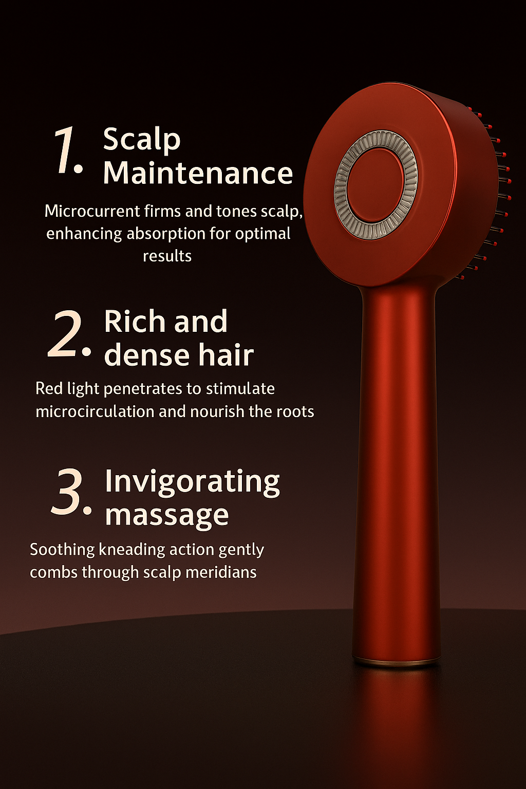 Red Light Hair Growth Comb with Scalp Massage