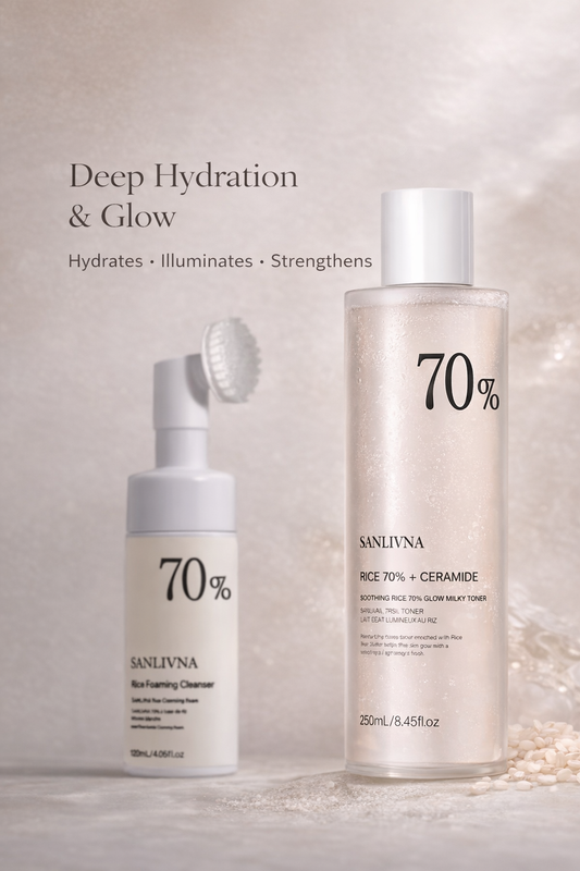 Rice Glow Duo – Brightening Cleanser & Ceramide Toner