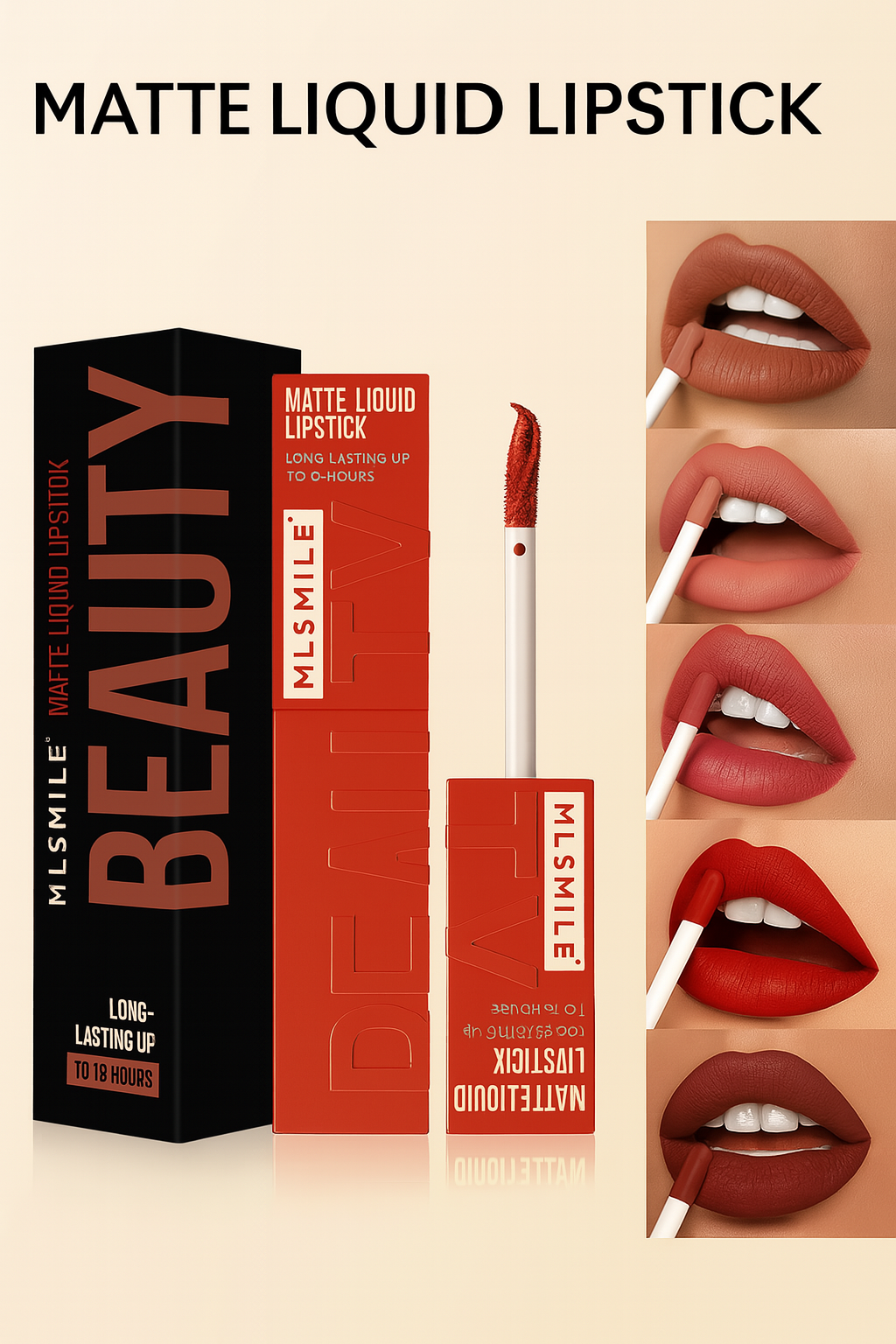 MLSMILE Velvet Matte Lipstick Set – 6 Colours, Long-Lasting & Transfer-Proof