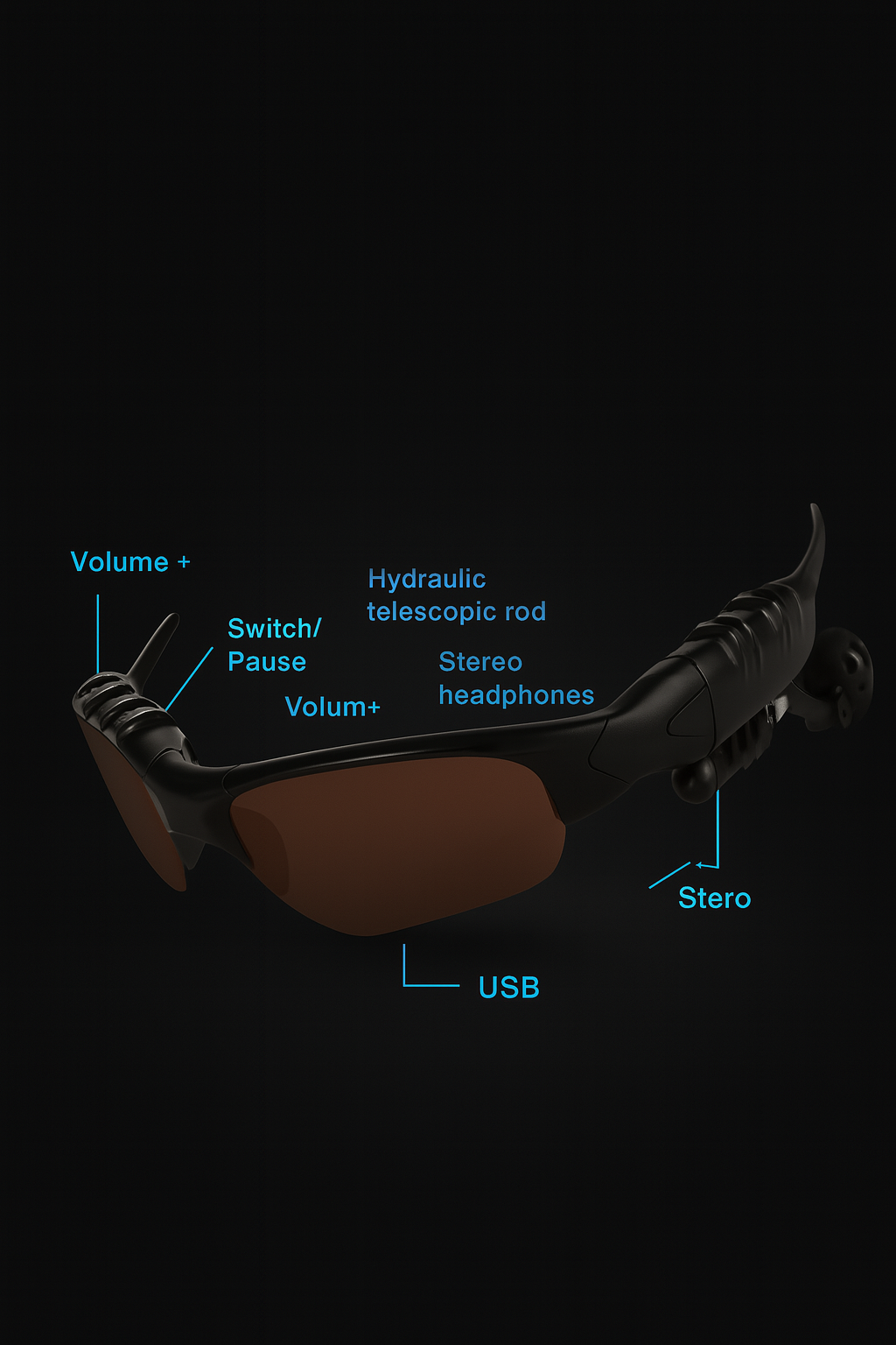 Smart Polarised Glasses – Bluetooth Audio + Glare-Free Vision
