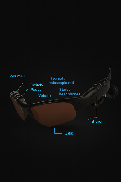Smart Polarised Glasses – Bluetooth Audio + Glare-Free Vision