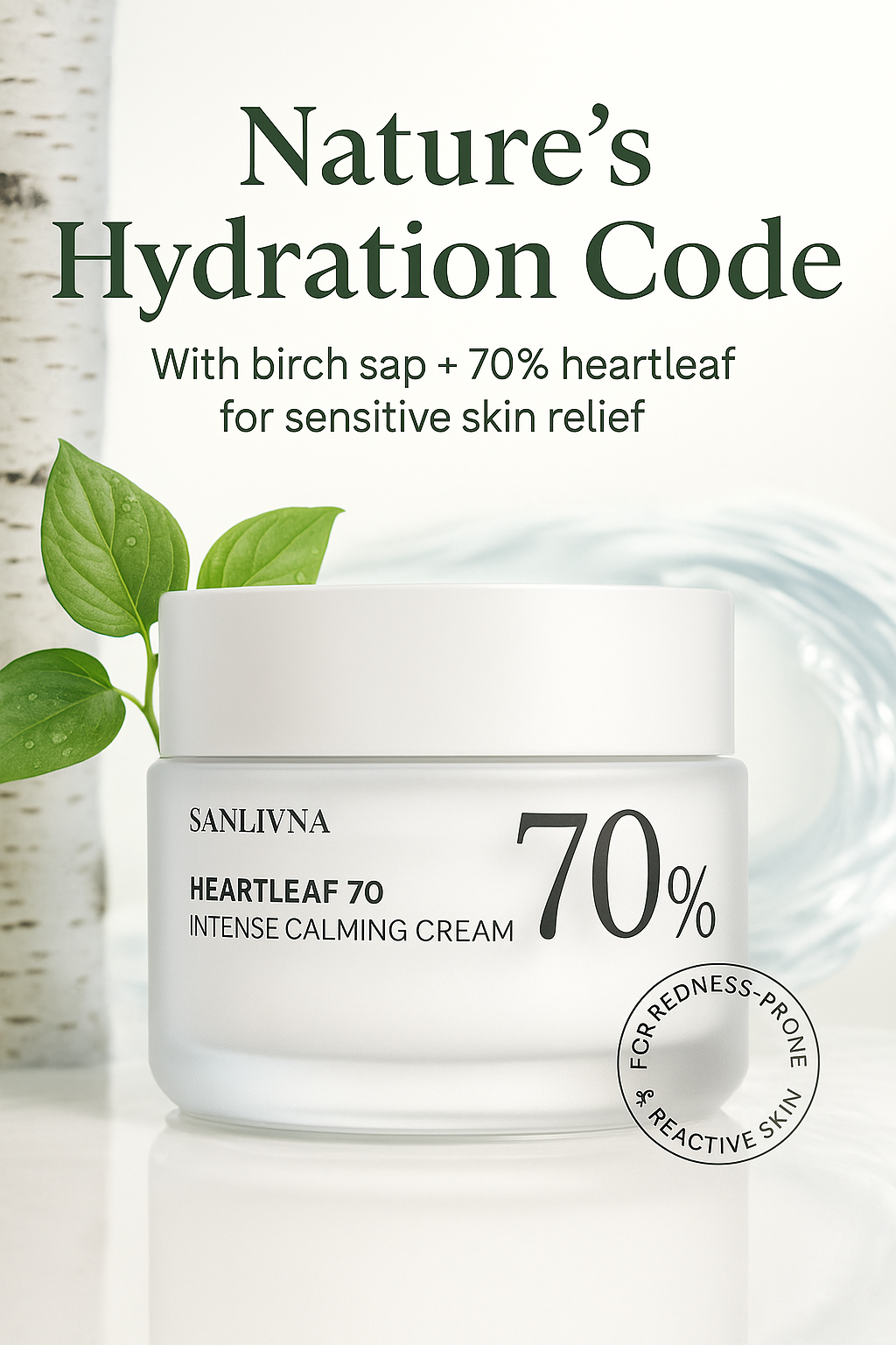 Heartleaf 70% Intense Calming Cream – Korean Relief for Reactive Skin