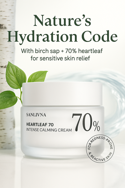 Heartleaf 70% Intense Calming Cream – Korean Relief for Reactive Skin