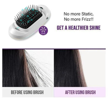 ✨ Ionic Electric Hairbrush – Frizz-Free, Shiny Hair On the Go!