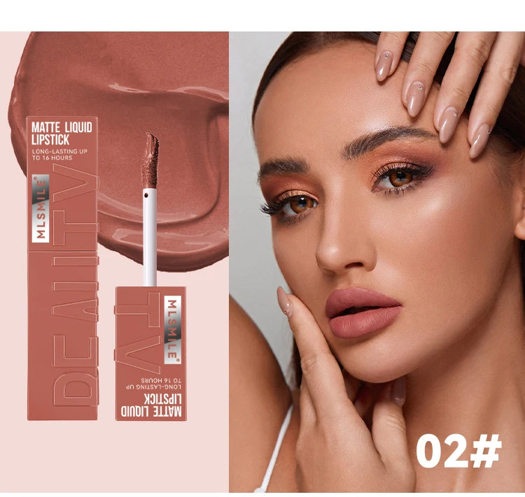 MLSMILE Velvet Matte Lipstick Set – 6 Colours, Long-Lasting & Transfer-Proof
