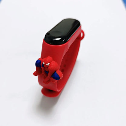 Kids’ Digital LED Watch – Cartoon Marvel Heroes, Waterproof & Fun Gift