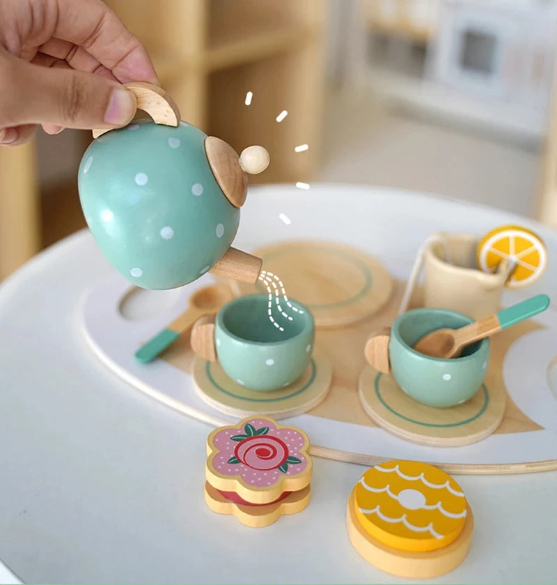 🍰 Delightful Wooden Afternoon Tea Set – Inspire Creativity &amp; Fun! ☕✨