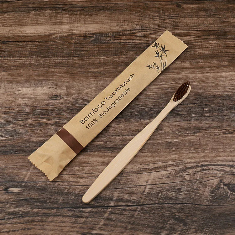 🌿 30pcs Eco-Friendly Bamboo Toothbrush Set – Sustainable & Gentle on Teeth! ✨