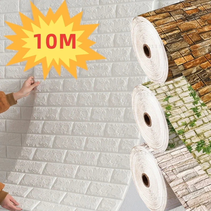 BrickWall 3D: Self-Adhesive Foam Wallpaper