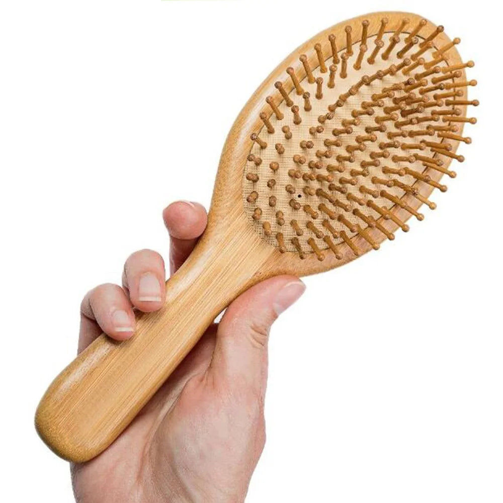 🌿 Premium Bamboo Hair Brush – Enhance Hair Growth & Reduce Hair Loss! ✨