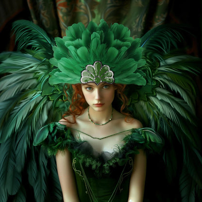 Perfect Carnival Feather Headpiece Christmas Showgirl Headband Headpiece 1920s Vintage Gatsby Party Charleston Feather Headdress