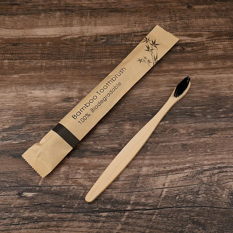 🌿 30pcs Eco-Friendly Bamboo Toothbrush Set – Sustainable & Gentle on Teeth! ✨