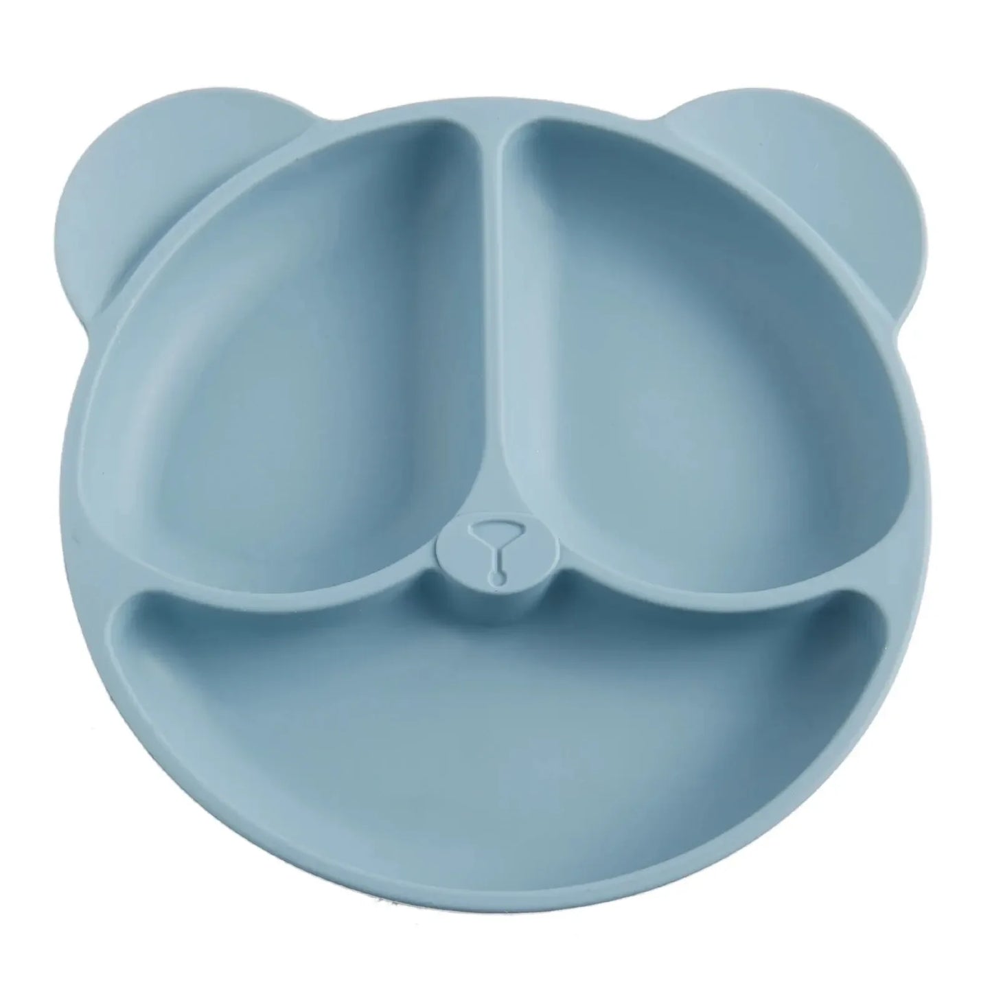 🐻 Adorable Bear-Shaped Silicone Suction Plate – Mess-Free Mealtime for Babies! 👶✨