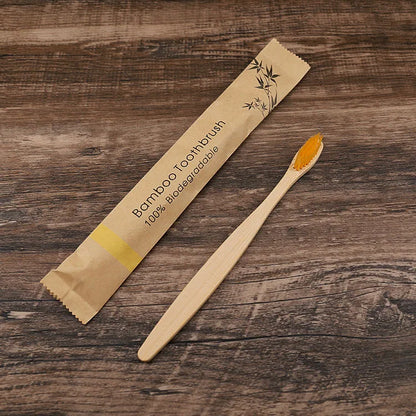 🌿 30pcs Eco-Friendly Bamboo Toothbrush Set – Sustainable & Gentle on Teeth! ✨