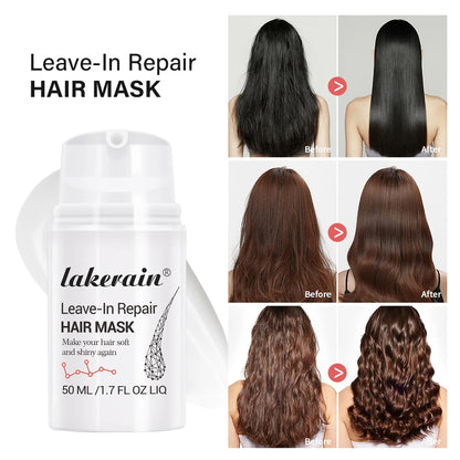 Leave-In Molecular Repair Hair Mask Damage Restore Soft Hair Deep Repair Keratin & Scalp Treatment Hair Care Condition