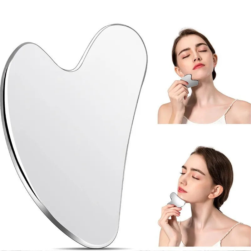 💆‍♀️ Stainless Steel Gua Sha Board – Deep Muscle Relief & Glowing Skin! ✨