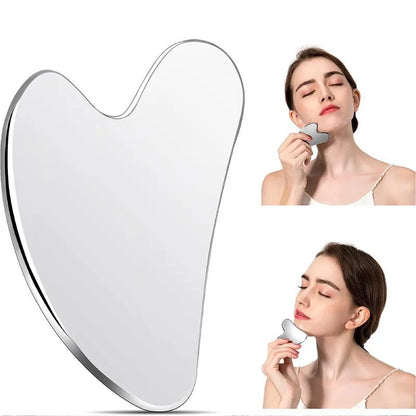 💆‍♀️ Stainless Steel Gua Sha Board – Deep Muscle Relief & Glowing Skin! ✨