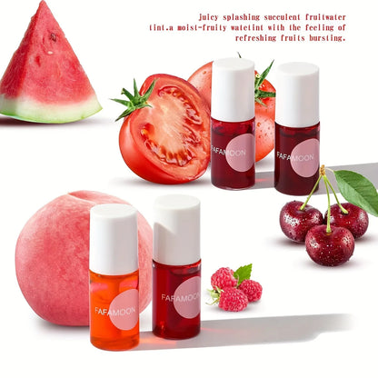 🍓 4-Color Fruity Lip Tint – Hydrating, High-Pigment &amp; Long-Lasting! 💋✨