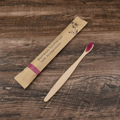 🌿 30pcs Eco-Friendly Bamboo Toothbrush Set – Sustainable & Gentle on Teeth! ✨