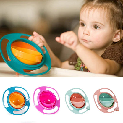 🍽️ No More Mess – 360° Spill-Proof Gyro Bowl for Babies &amp; Toddlers! 👶✨