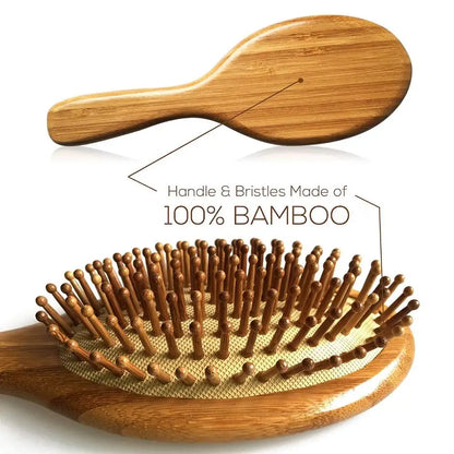 🌿 Premium Bamboo Hair Brush – Enhance Hair Growth & Reduce Hair Loss! ✨