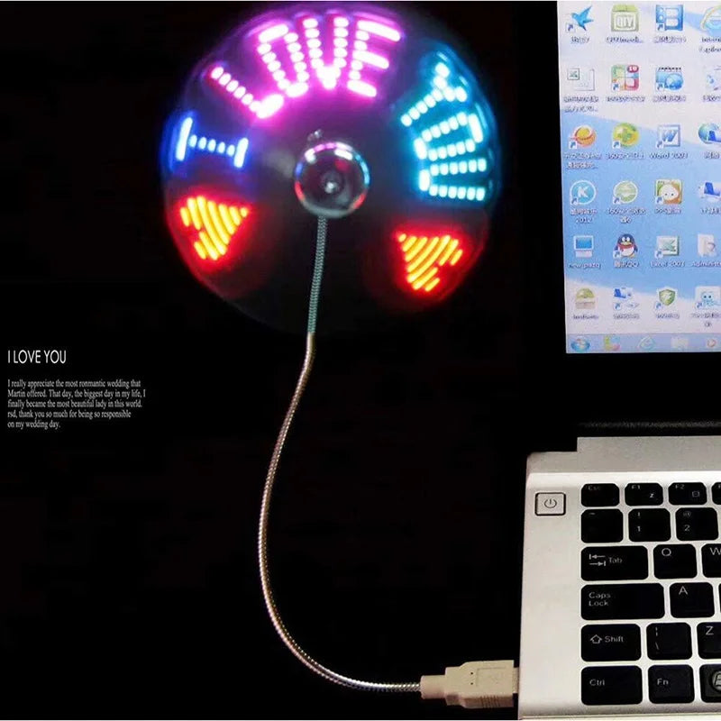 FlexiCool: RGB LED Fan with Programmable Display