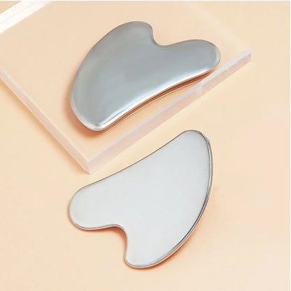 💆‍♀️ Stainless Steel Gua Sha Board – Deep Muscle Relief & Glowing Skin! ✨