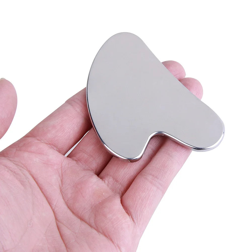 💆‍♀️ Stainless Steel Gua Sha Board – Deep Muscle Relief & Glowing Skin! ✨