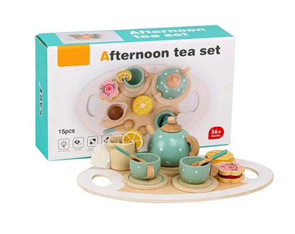 🍵 Wooden Tea Party Playset – A Magical Tea Time for Kids! 🎀✨