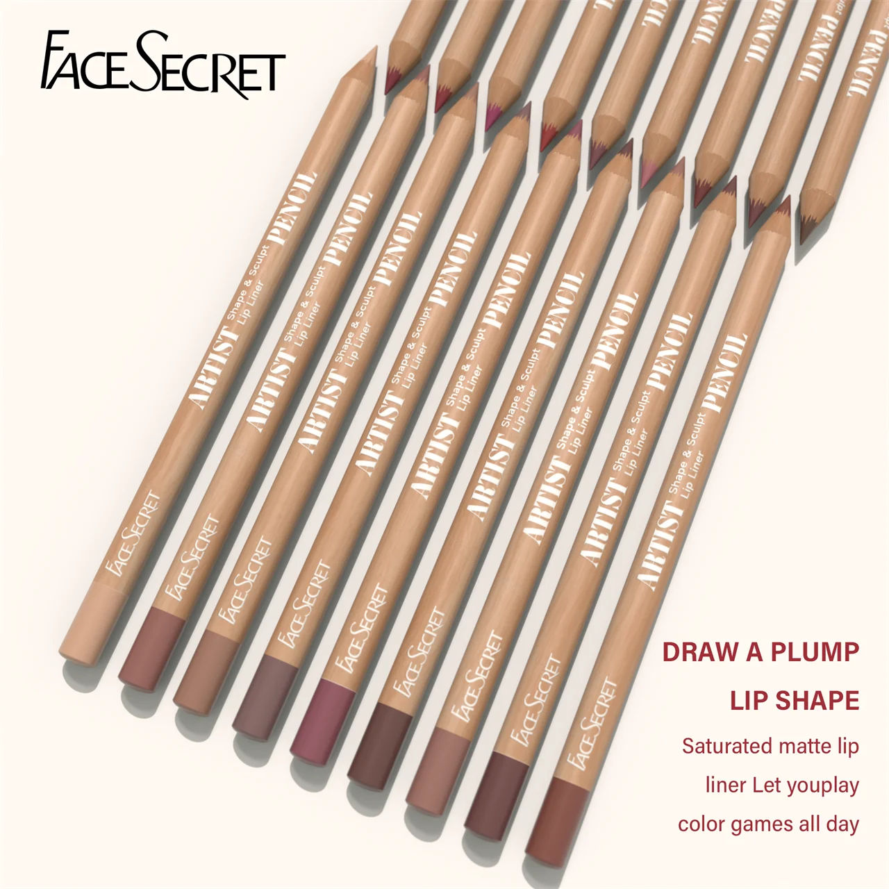 💄 Face Secret Artist Lip Liner Set – Precise, Matte & Effortlessly Blendable! ✨