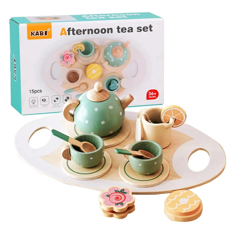 🍰 Delightful Wooden Afternoon Tea Set – Inspire Creativity &amp; Fun! ☕✨