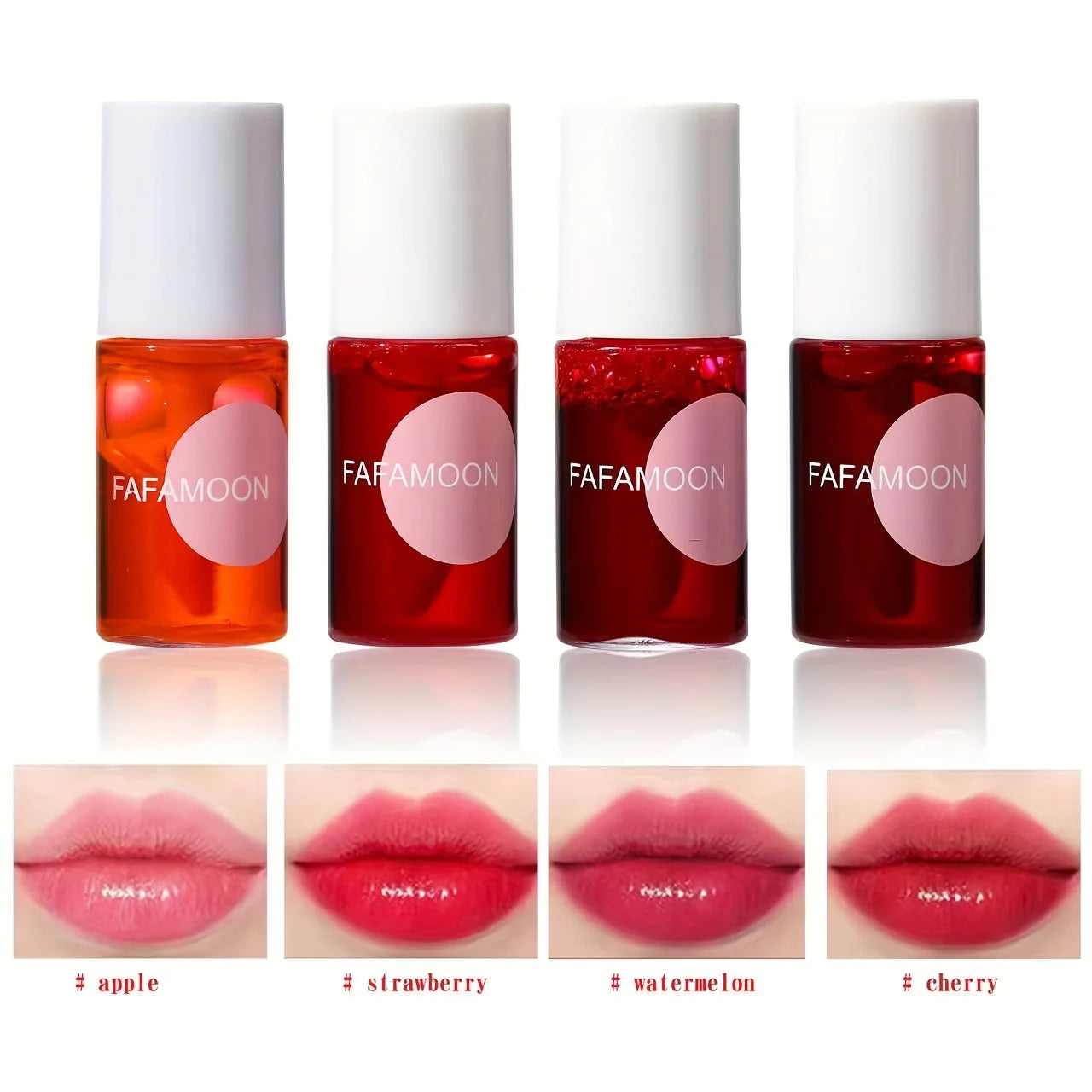 🍓 4-Color Fruity Lip Tint – Hydrating, High-Pigment &amp; Long-Lasting! 💋✨