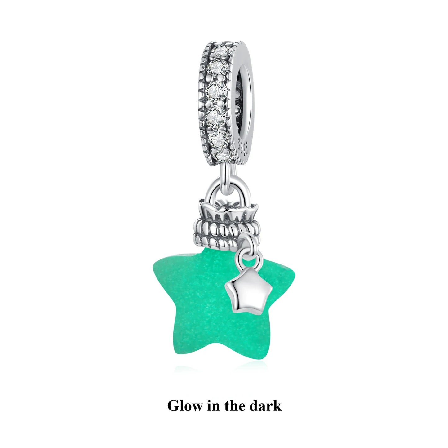 925 Sterling Silver Glow-in-the-Dark Charm – Illuminate Your Story ✨