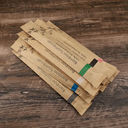 🌿 30pcs Eco-Friendly Bamboo Toothbrush Set – Sustainable & Gentle on Teeth! ✨