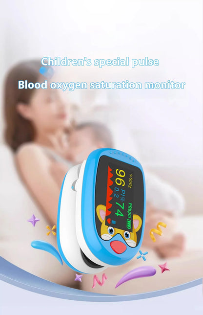 🩺 Rechargeable Child Finger Pulse Oximeter – Monitor Your Child’s Oxygen Levels with Ease! 👶✨