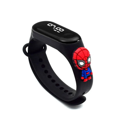 Kids’ Digital LED Watch – Cartoon Marvel Heroes, Waterproof & Fun Gift