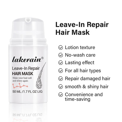 Leave-In Molecular Repair Hair Mask Damage Restore Soft Hair Deep Repair Keratin & Scalp Treatment Hair Care Condition