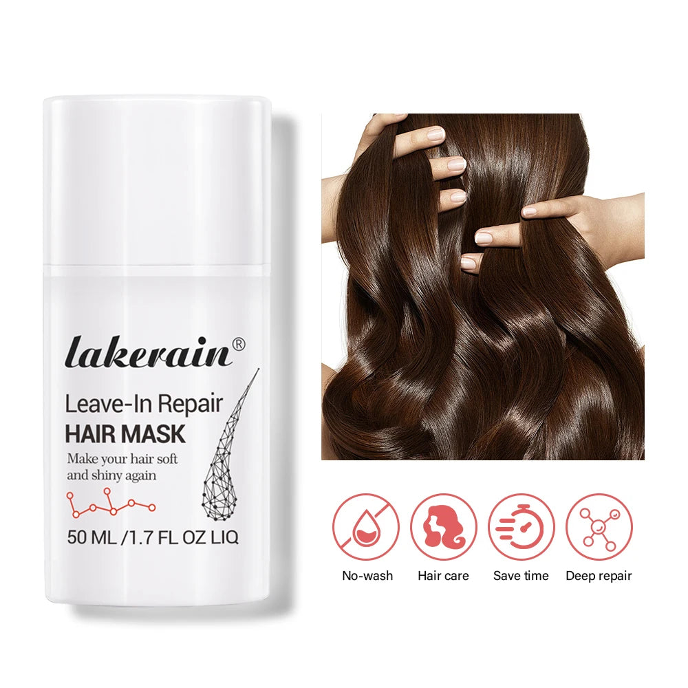 Leave-In Molecular Repair Hair Mask Damage Restore Soft Hair Deep Repair Keratin & Scalp Treatment Hair Care Condition